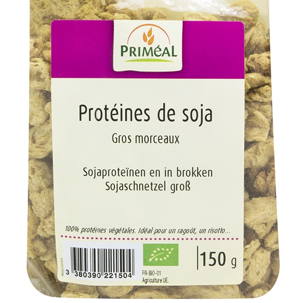 500 g de protéines de soja Crispies - 60 % de protéines - Sans sucre ajouté  - Protéines végétaliennes