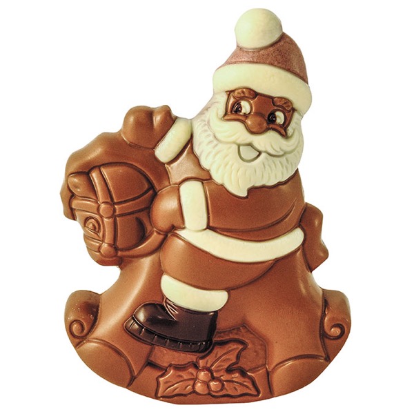 Achat Père Noël en chocolat à suspendre - Lot de 10 en gros